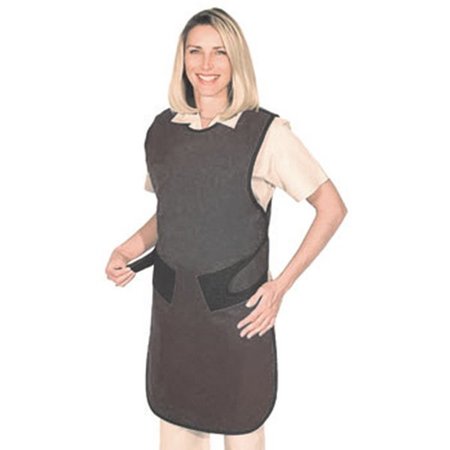 SHIELDING INTERNATIONAL Lead Apron, Versa-Adjustable, Small, 24x32, Gray 103532-GY